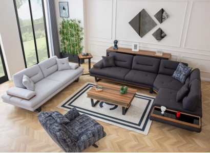 Stylish set living room modern sofa set corner suite 3-piece couches